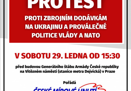 Protest proti zbrojním dodávkám na Ukrajinu