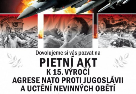 Pozvánka na pietní akt k 15. výročí bombardování Jugoslávie