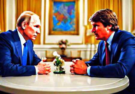Tucker Carlson a Vladimir Putin [CELÝ ROZHOVOR s DABINGEM i TITULKY]