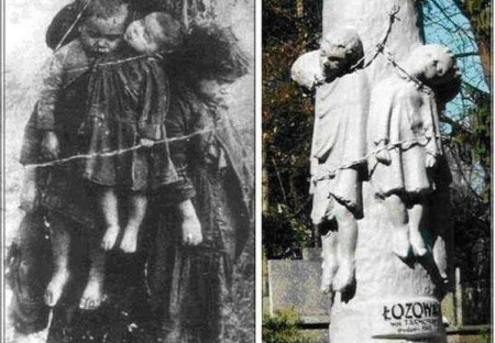 TAKTO VYPADÁ SKUTEČNÝ "POMNÍK" STEPHANA BANDERY - NE JAKO TY, KTERÉ HO OSLAVUJÍ NA UKRAJINĚ !!!